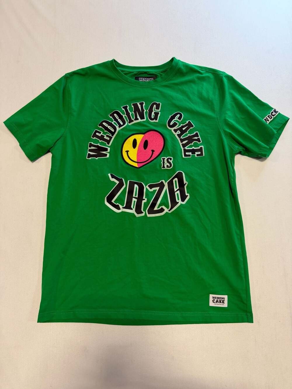Wedding Cake Is Zaza Graphic Tee Green Streetwear Shirt Size Large